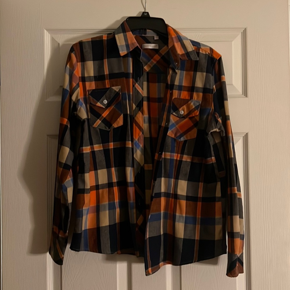 Long Sleeve Plaid Collar Flannel